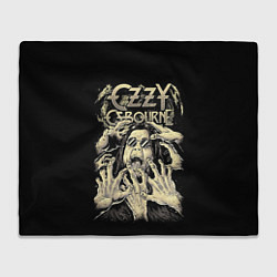 Плед флисовый Ozzy Osbourne - head and hands, цвет: 3D-велсофт