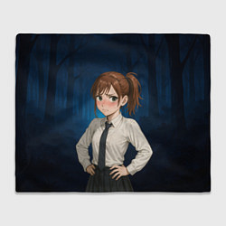 Плед флисовый Сиратори Айра школьница, цвет: 3D-велсофт