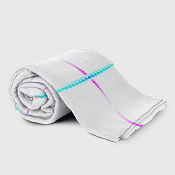 Плед флисовый Color white blue pink stripes, цвет: 3D-велсофт — фото 2