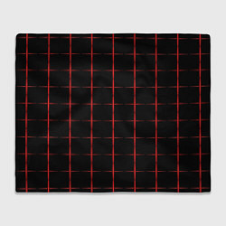 Плед флисовый Color black red crosses, цвет: 3D-велсофт