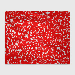 Плед флисовый Красный яркий камуфляж, цвет: 3D-велсофт