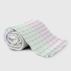 Плед флисовый Color white multicolored stripes, цвет: 3D-велсофт — фото 2