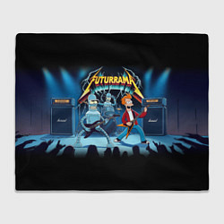 Плед флисовый Rock group Futurama - ai art fantasy, цвет: 3D-велсофт