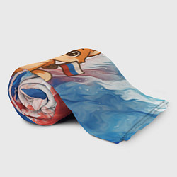 Плед флисовый Лисенок с флагом России, цвет: 3D-велсофт — фото 2