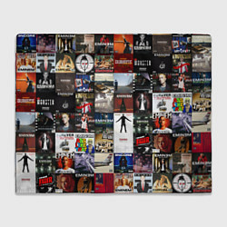 Плед флисовый Eminem - обложки альбомов и песен, цвет: 3D-велсофт