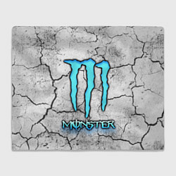 Плед флисовый Monster energy - светлый, цвет: 3D-велсофт