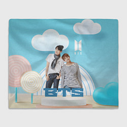 Плед флисовый BTS и объемная сцена, цвет: 3D-велсофт