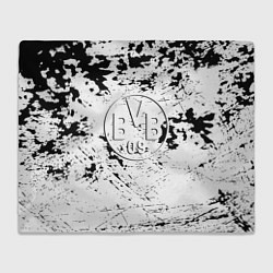 Плед флисовый Borussia черно белые краски, цвет: 3D-велсофт