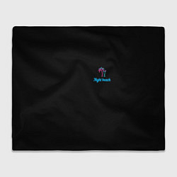 Плед флисовый Night beach, цвет: 3D-велсофт