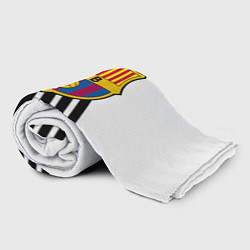 Плед флисовый Barcelona черно белые полосы, цвет: 3D-велсофт — фото 2