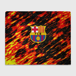 Плед флисовый Barcelona штрихи огненные, цвет: 3D-велсофт