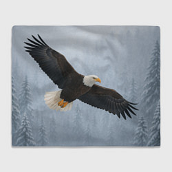 Плед флисовый Зимний орёл, цвет: 3D-велсофт