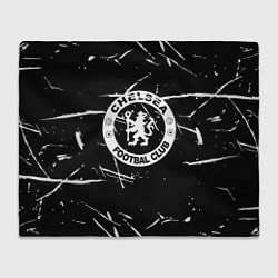 Плед флисовый Челси штрихи красок белые, цвет: 3D-велсофт