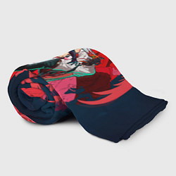 Плед флисовый Битва с Резе Человек бензопила, цвет: 3D-велсофт — фото 2