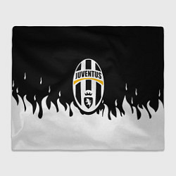 Плед флисовый Juventus белый огонь, цвет: 3D-велсофт