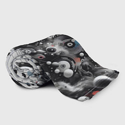 Плед флисовый Абстрактный паттерн - нейроарт фантазия, цвет: 3D-велсофт — фото 2