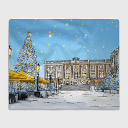 Плед флисовый Новогодний день в Москве, цвет: 3D-велсофт