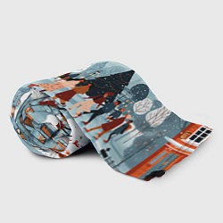 Плед флисовый Рождественский каток, цвет: 3D-велсофт — фото 2