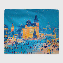 Плед флисовый Московские новогодние каникулы, цвет: 3D-велсофт