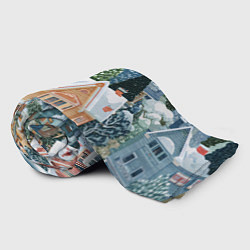 Плед флисовый Новогодний елочный двор, цвет: 3D-велсофт — фото 2