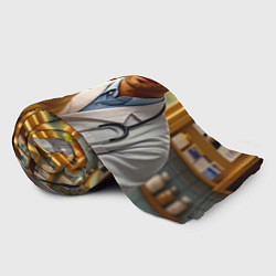 Плед флисовый Ветеринар с щенком, цвет: 3D-велсофт — фото 2