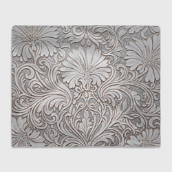 Плед флисовый Вензельные цветы, цвет: 3D-велсофт