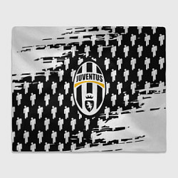 Плед флисовый Ювентус паттерн люди краски, цвет: 3D-велсофт