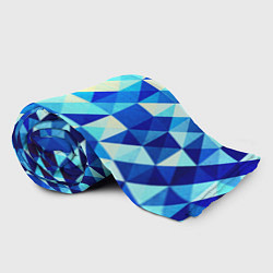Плед флисовый Синяя геометрия, цвет: 3D-велсофт — фото 2
