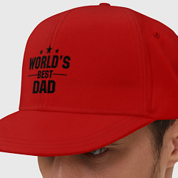 Кепка-снепбек Worlds best DADDY, цвет: красный