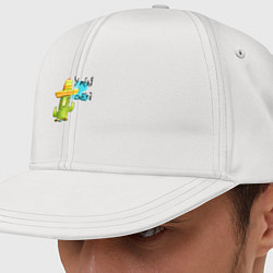 Кепка-снепбек У меня сиеста - мексиканский кактус, цвет: белый