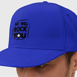 Кепка-снепбек We rock you, цвет: синий