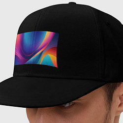 Кепка-снепбек Красивый градиент абстракция, цвет: черный