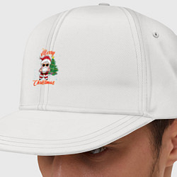 Кепка-снепбек Дед мороз поздравляет с новым годом, цвет: белый