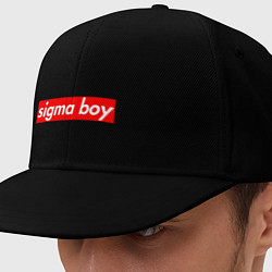 Кепка-снепбек Sigma boy TikTok meme supreme из песни мерч, цвет: черный