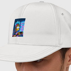 Кепка-снепбек Bart Simpson is a gamer - ai art, цвет: белый