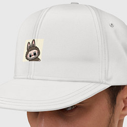 Кепка-снепбек Лабубу с милой мордашкой, цвет: белый