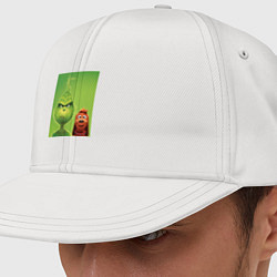 Кепка-снепбек Злой гринч и его верный друг пес, цвет: белый