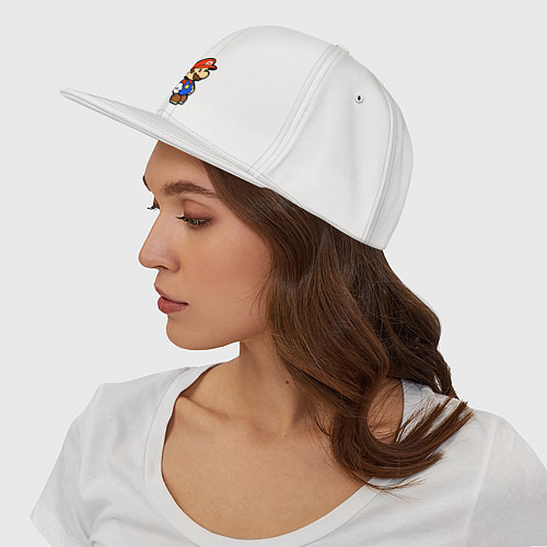 Кепка снепбек Влюбленный Марио / Белый – фото 3