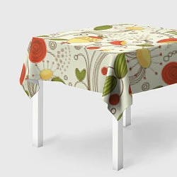 Скатерть для стола Поляна цветов, цвет: 3D-принт — фото 2