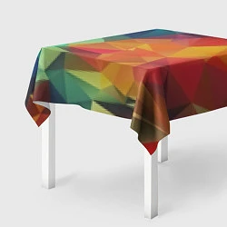 Скатерть для стола Цветные полигоны, цвет: 3D-принт — фото 2