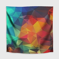 Скатерть для стола Цветные полигоны, цвет: 3D-принт