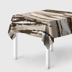 Скатерть для стола Камуфляж: коричневый/кремовый, цвет: 3D-принт — фото 2