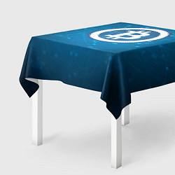 Скатерть для стола Bitcoin Blue цвета 3D-принт — фото 2