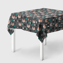 Скатерть для стола Лисы и геометрия, цвет: 3D-принт — фото 2