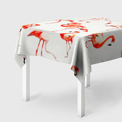 Скатерть для стола Оранжевые фламинго, цвет: 3D-принт — фото 2