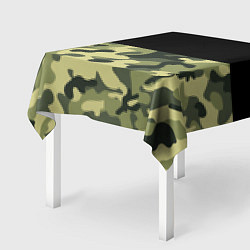 Скатерть для стола Камуфляж: черный/хаки, цвет: 3D-принт — фото 2