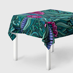 Скатерть для стола Цветочный арт, цвет: 3D-принт — фото 2