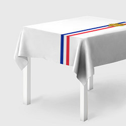 Скатерть для стола Франция: лента с гербом, цвет: 3D-принт — фото 2