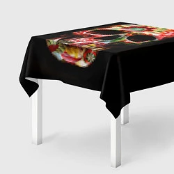 Скатерть для стола Расписной череп, цвет: 3D-принт — фото 2