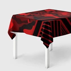 Скатерть для стола CS:GO Red Camo, цвет: 3D-принт — фото 2